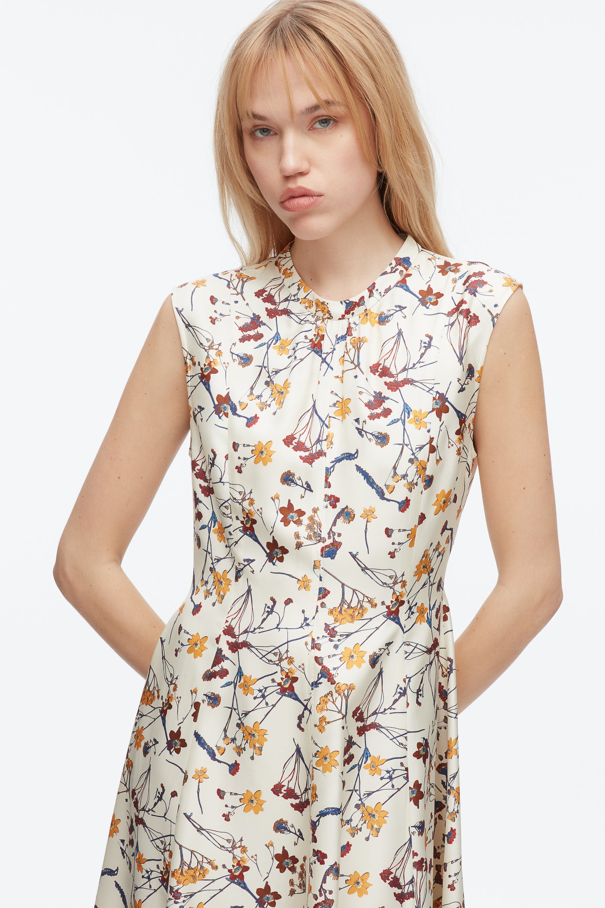 Parchment Multi Bliss Floral Sleeveless Dress | 3.1 Phillip Lim
