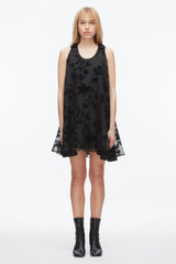Black Flocked Organza Trapeze Dress | 3.1 Phillip Lim