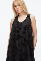 Black Flocked Organza Trapeze Dress | 3.1 Phillip Lim