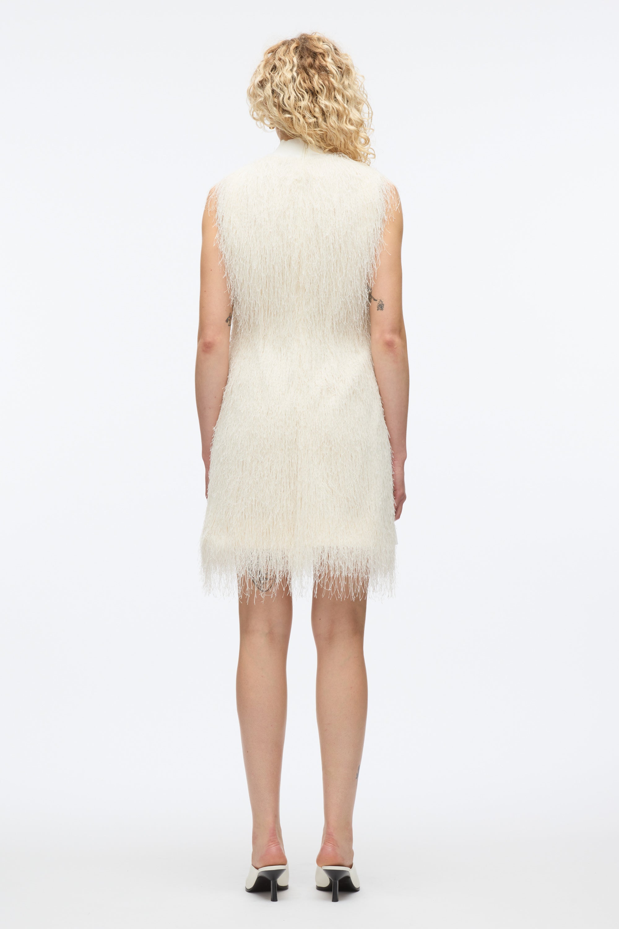 Ivory Fringe Mock Neck Shift Dress | 3.1 Phillip Lim