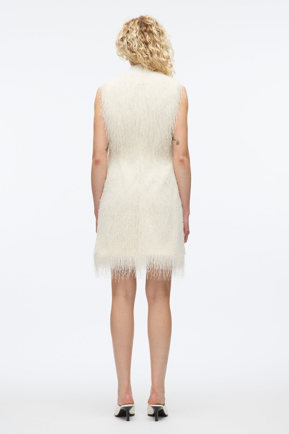 Ivory Fringe Mock Neck Shift Dress | 3.1 Phillip Lim