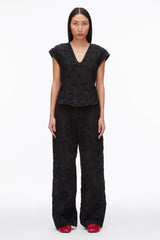 Black Embroidered Cap Sleeve Top | 3.1 Phillip Lim