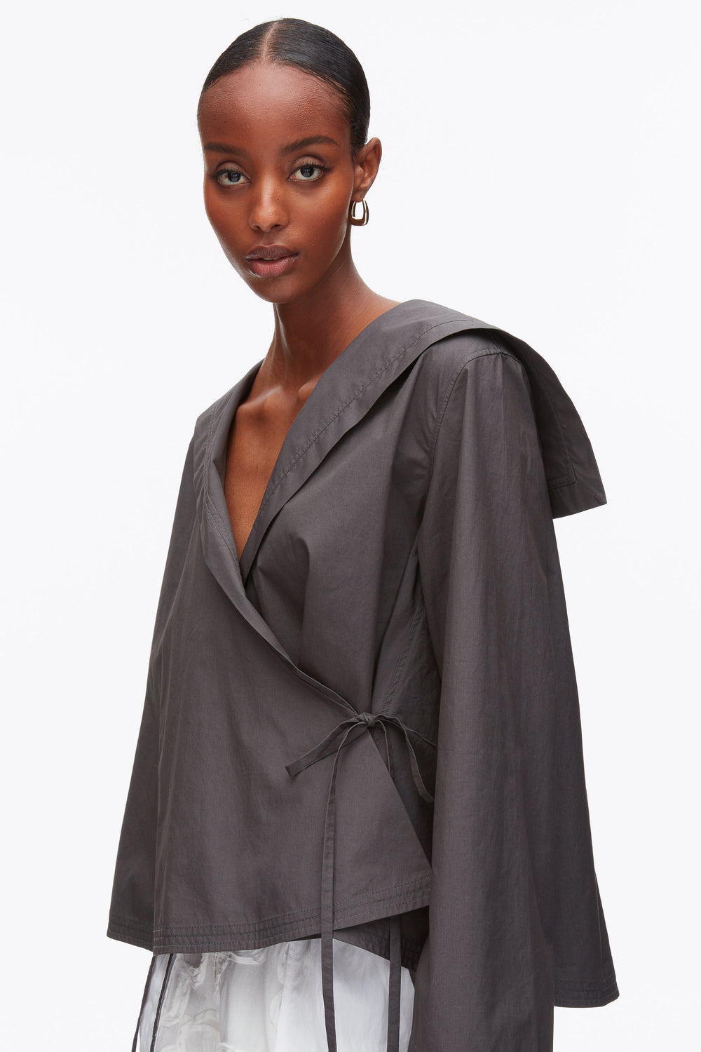 Slate Sailor Wrap Shirt | 3.1 Phillip Lim
