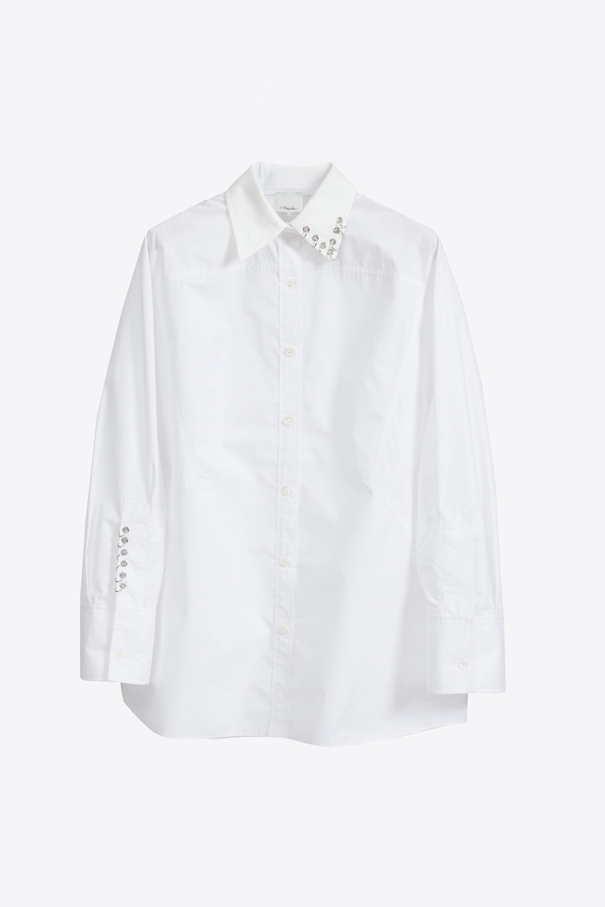 White Embellished Oversize Shirt | 3.1 Phillip Lim