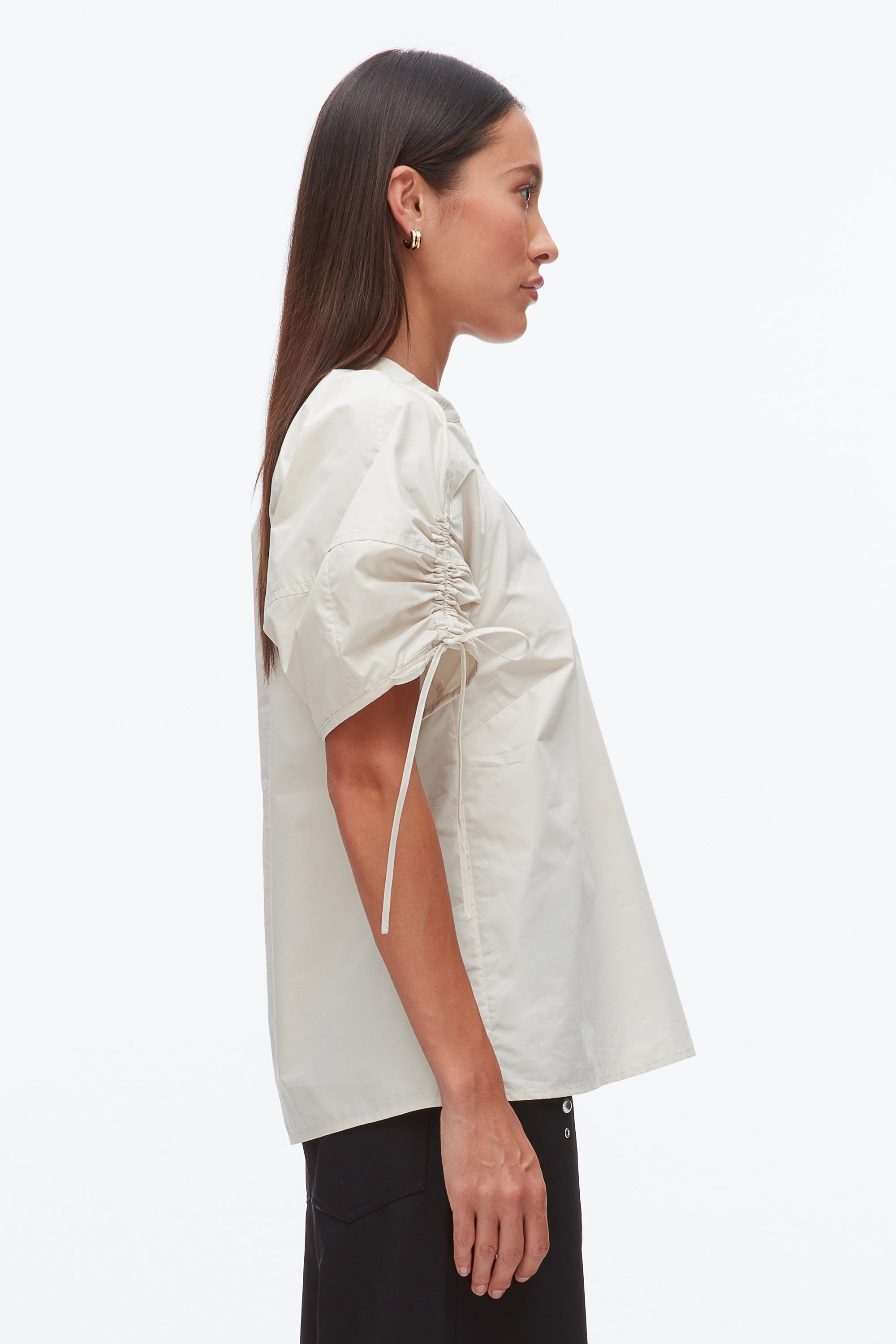 Stone Ruched Sleeve V-Neck Top | 3.1 Phillip Lim