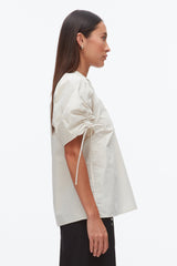 Stone Ruched Sleeve V-Neck Top | 3.1 Phillip Lim