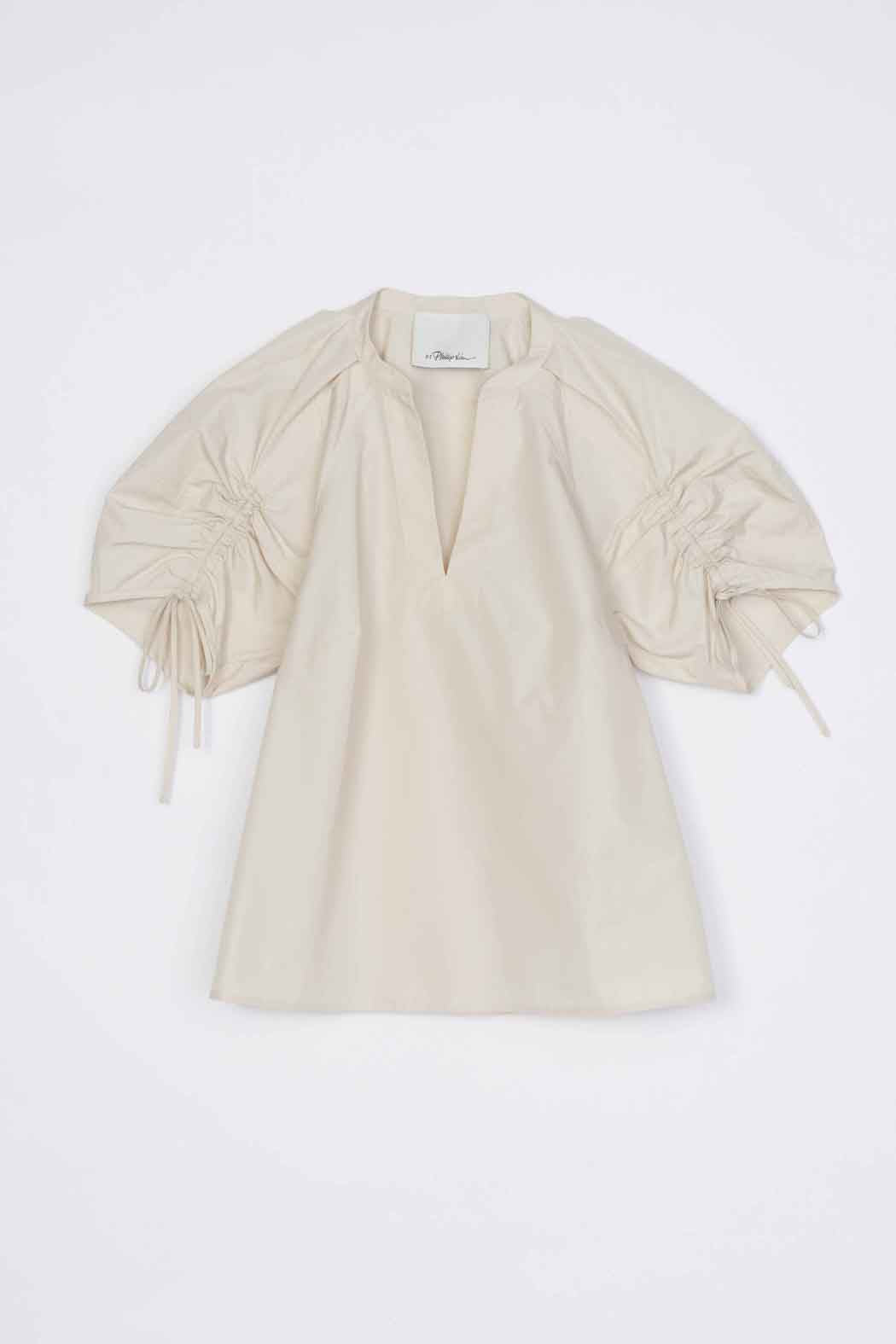 Stone Ruched Sleeve V-Neck Top | 3.1 Phillip Lim