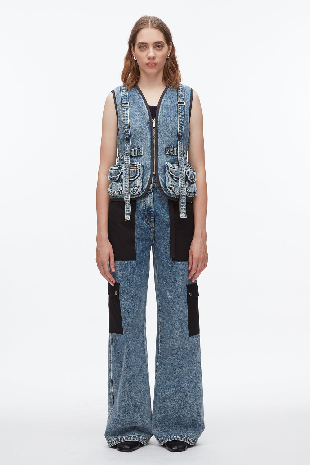 Washed Medium Blue Denim Field Vest | 3.1 Phillip Lim
