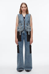 Washed Medium Blue Denim Field Vest | 3.1 Phillip Lim