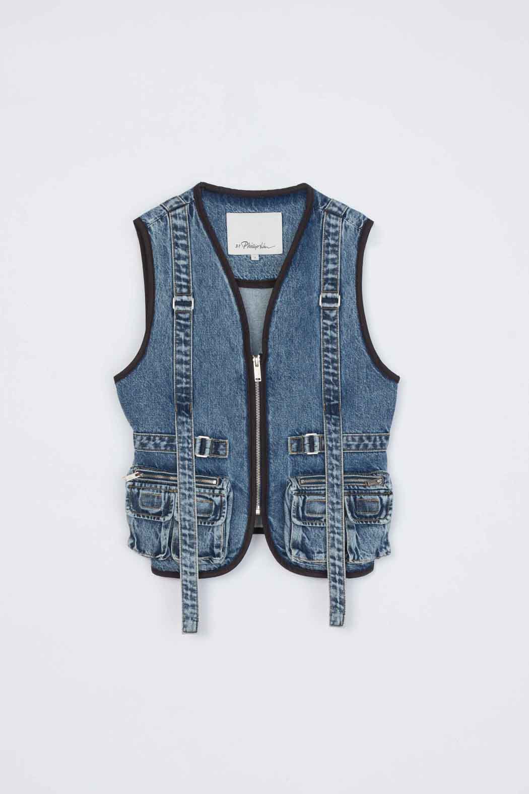 Washed Medium Blue Denim Field Vest | 3.1 Phillip Lim