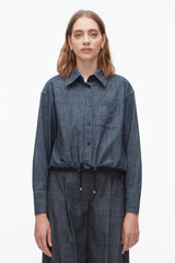Washed Indigo Cropped Chambray Shirt | 3.1 Phillip Lim