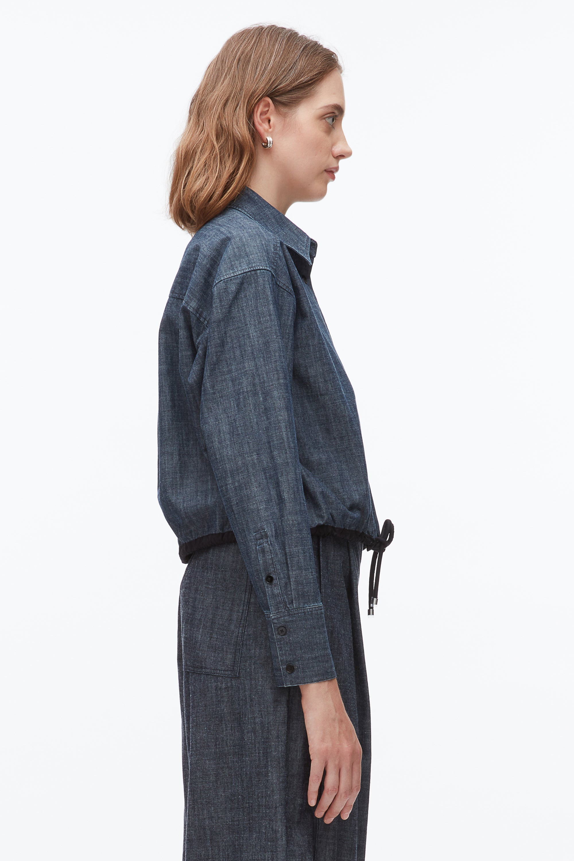 Washed Indigo Cropped Chambray Shirt | 3.1 Phillip Lim