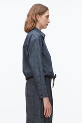 Washed Indigo Cropped Chambray Shirt | 3.1 Phillip Lim