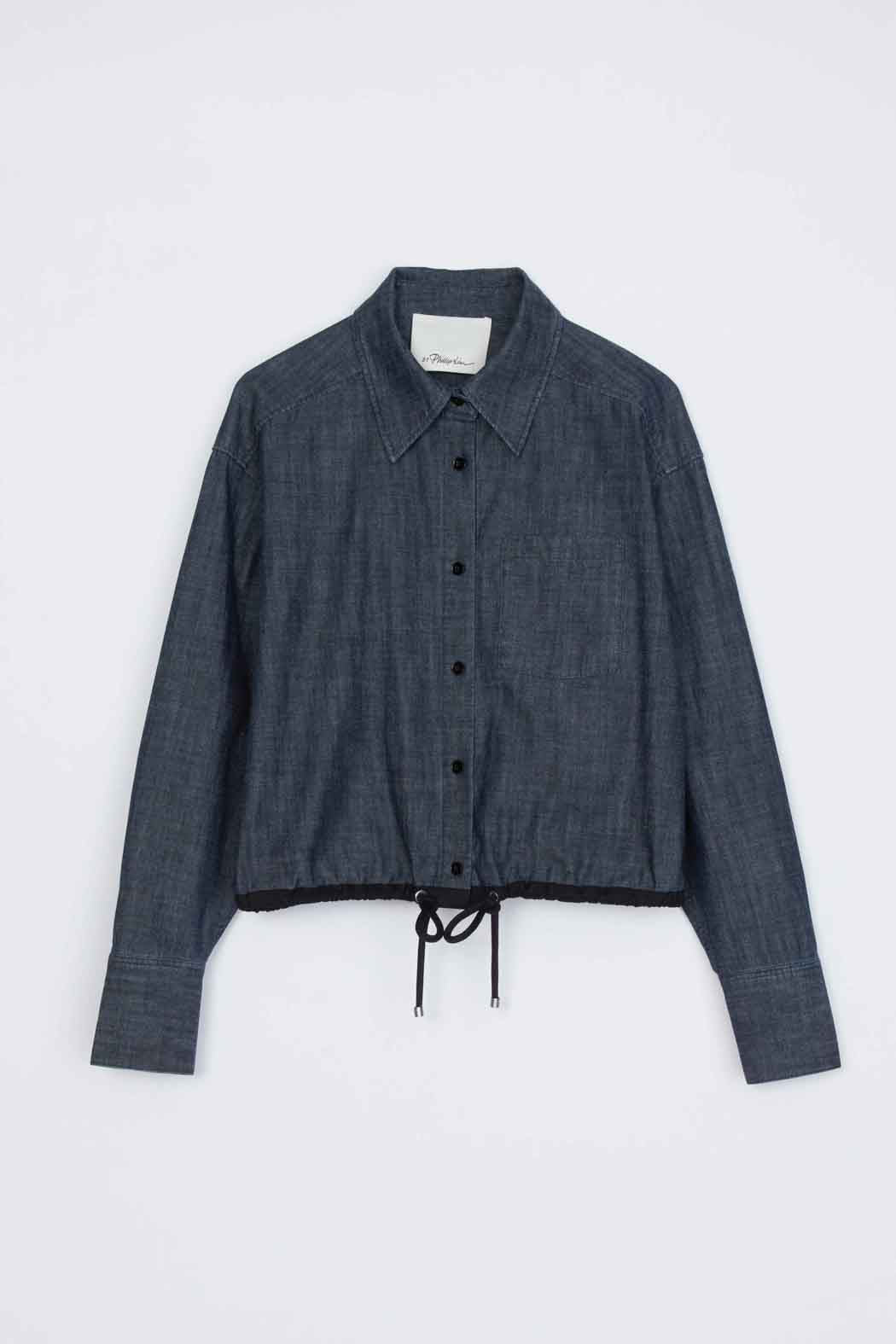 Washed Indigo Cropped Chambray Shirt | 3.1 Phillip Lim