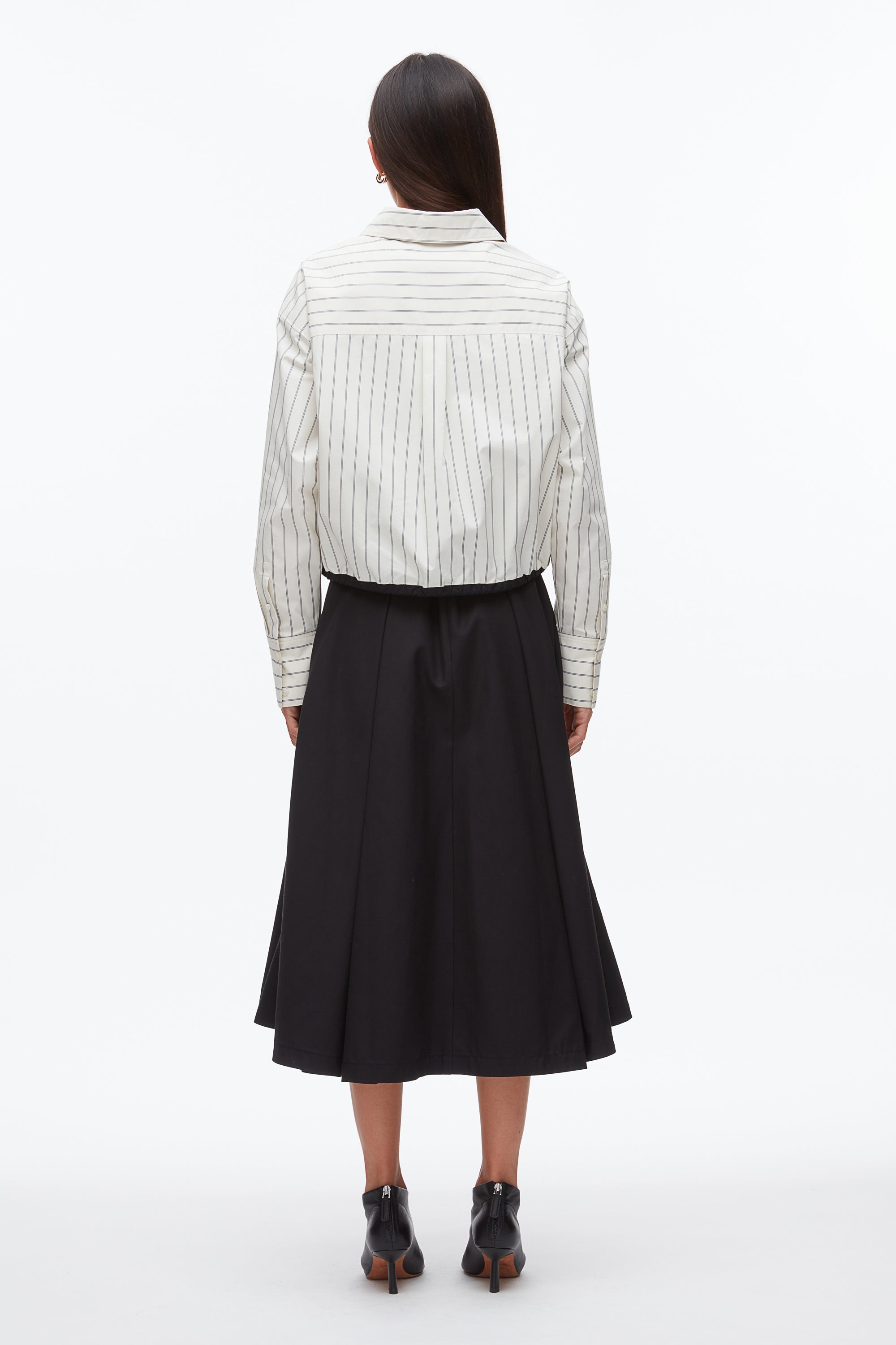 Cream Multi Drawcord Hem Stripe Shirt | 3.1 Phillip Lim
