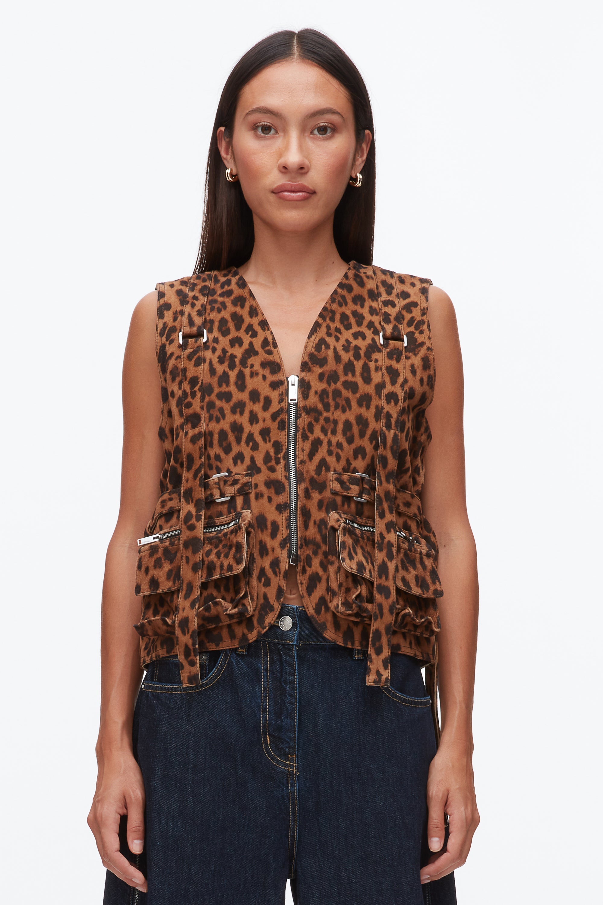 Leopard Leopard Print Field Vest | 3.1 Phillip Lim