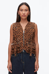 Leopard Leopard Print Field Vest | 3.1 Phillip Lim