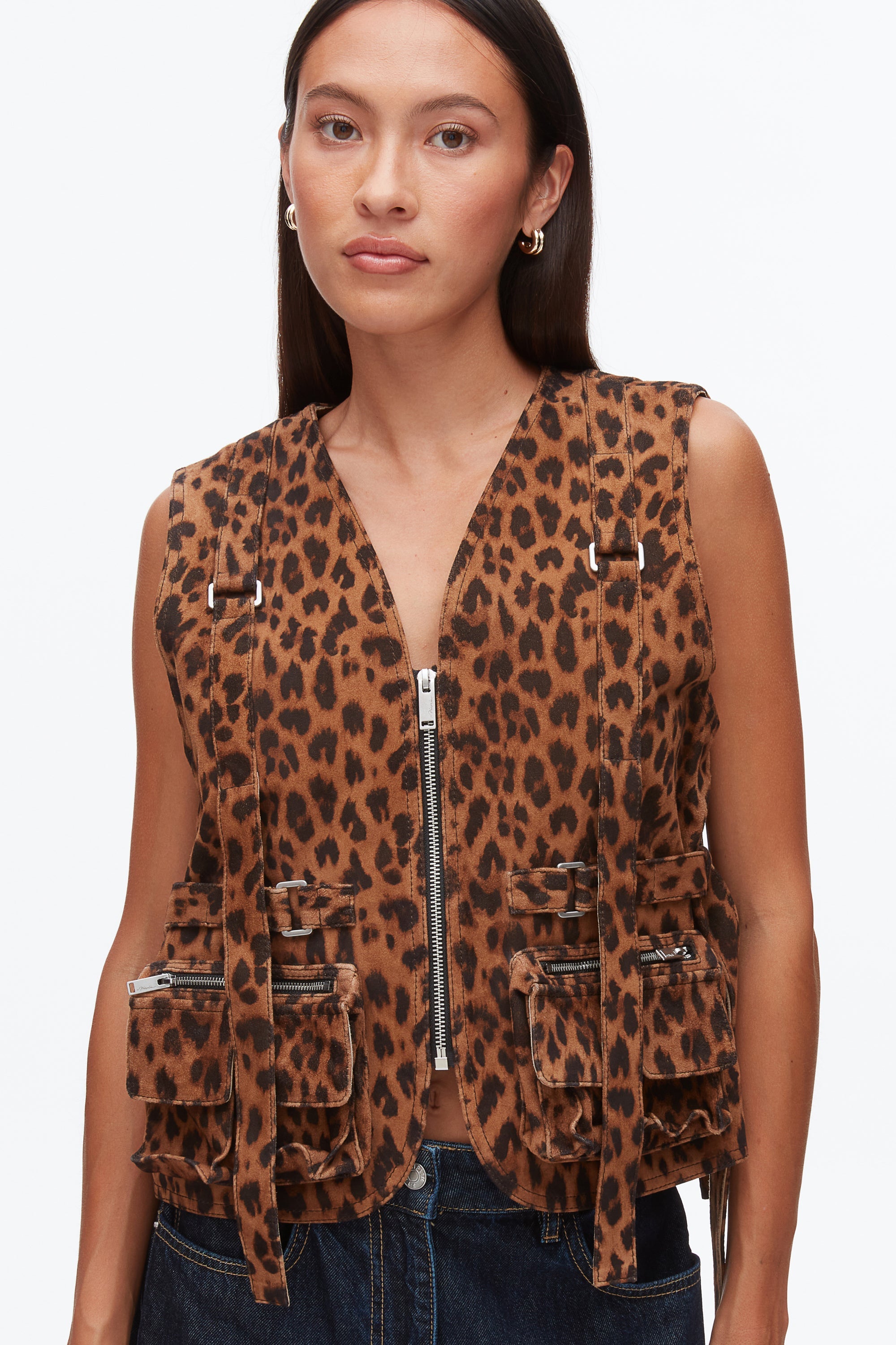 Leopard Leopard Print Field Vest | 3.1 Phillip Lim