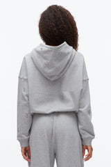 Grey Melange Stud Embellished Oversized Hoodie | 3.1 Phillip Lim
