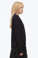 Midnight Cable Mix Double Layer Crewneck | 3.1 Phillip Lim