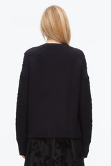 Midnight Cable Mix Double Layer Crewneck | 3.1 Phillip Lim