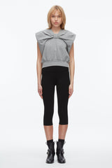 Grey Melange Draped Bow French Terry Top | 3.1 Phillip Lim