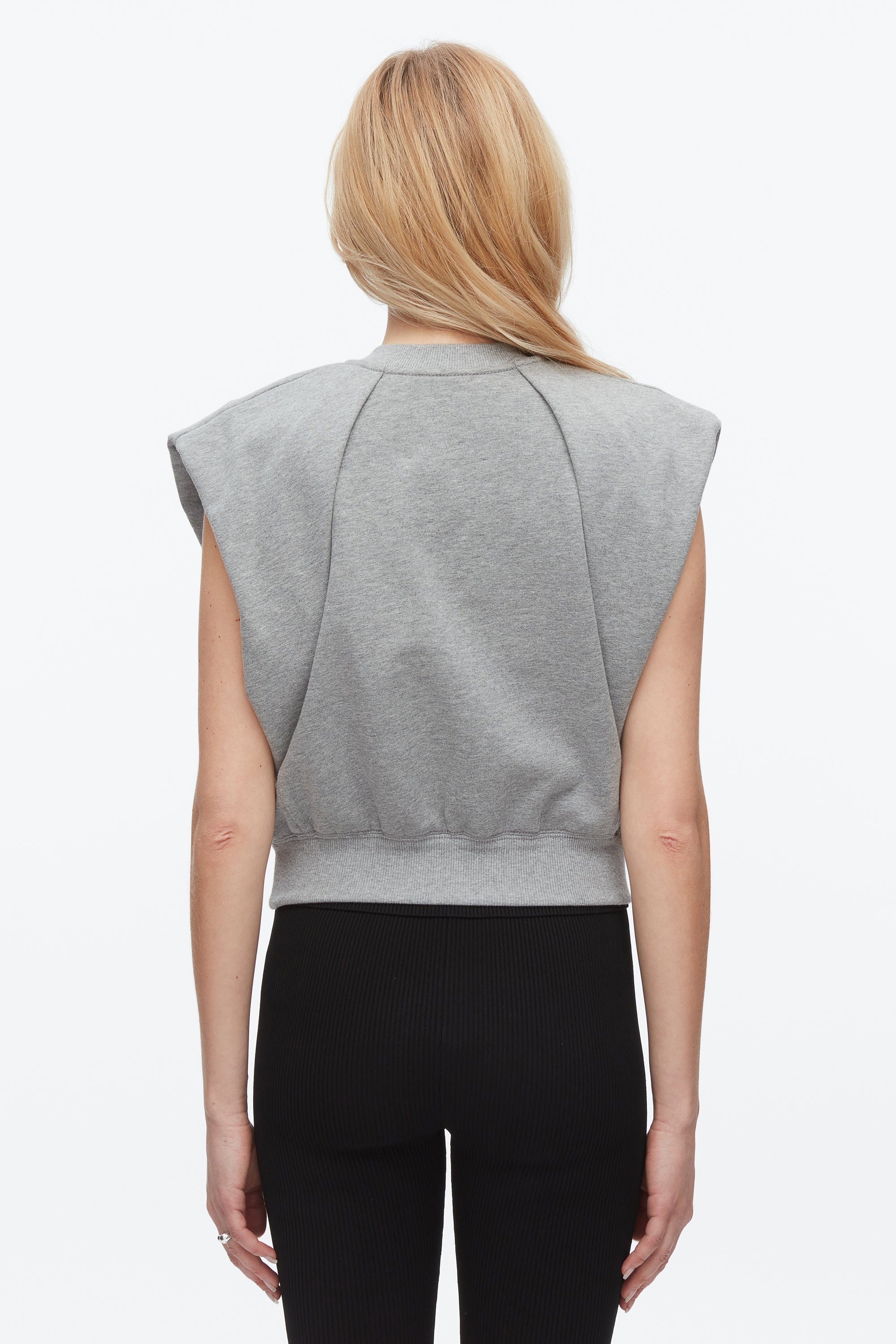 Grey Melange Draped Bow French Terry Top | 3.1 Phillip Lim