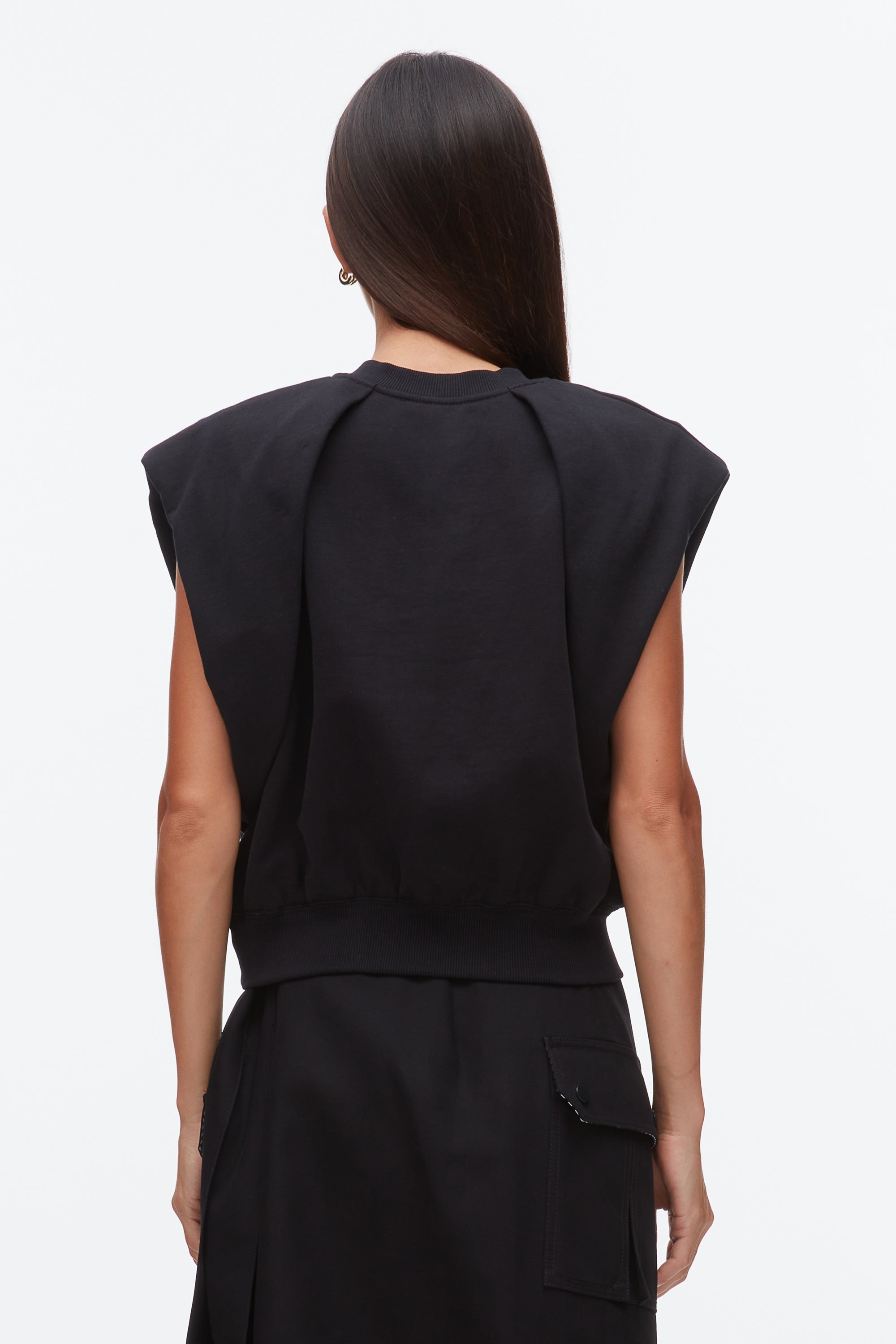 Black Draped Bow French Terry Top | 3.1 Phillip Lim