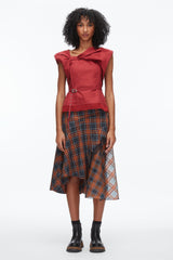 Crimson Draped Bow Belted Shell Top | 3.1 Phillip Lim