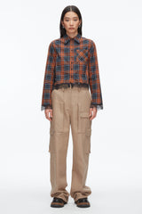Dusk Multi Plaid Mix Cropped Shirt | 3.1 Phillip Lim
