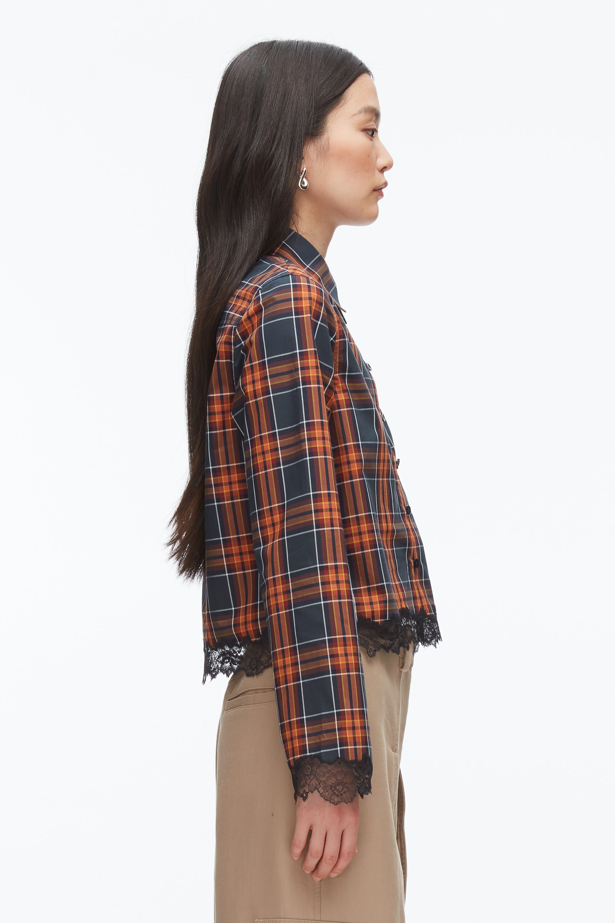 Dusk Multi Plaid Mix Cropped Shirt | 3.1 Phillip Lim