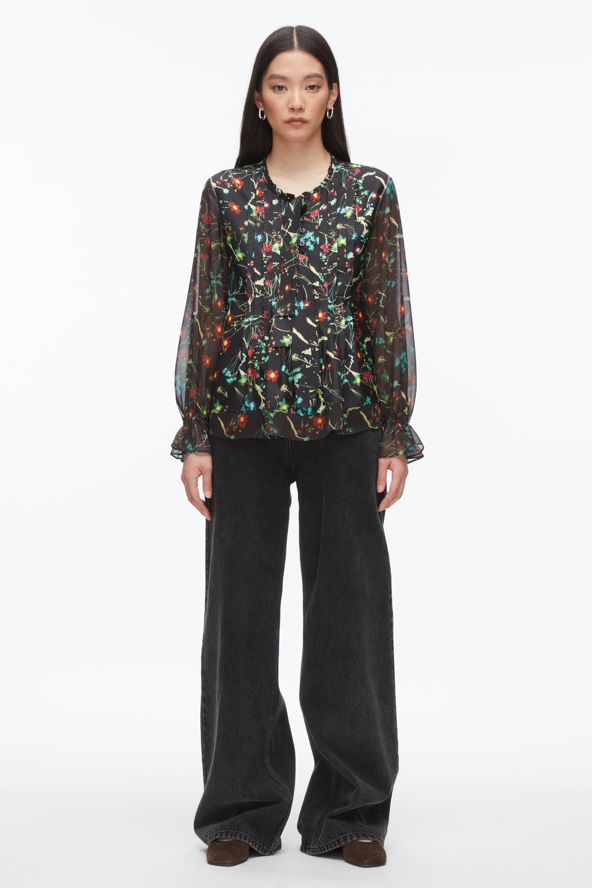Black Multi Bliss Floral Blouse | 3.1 Phillip Lim
