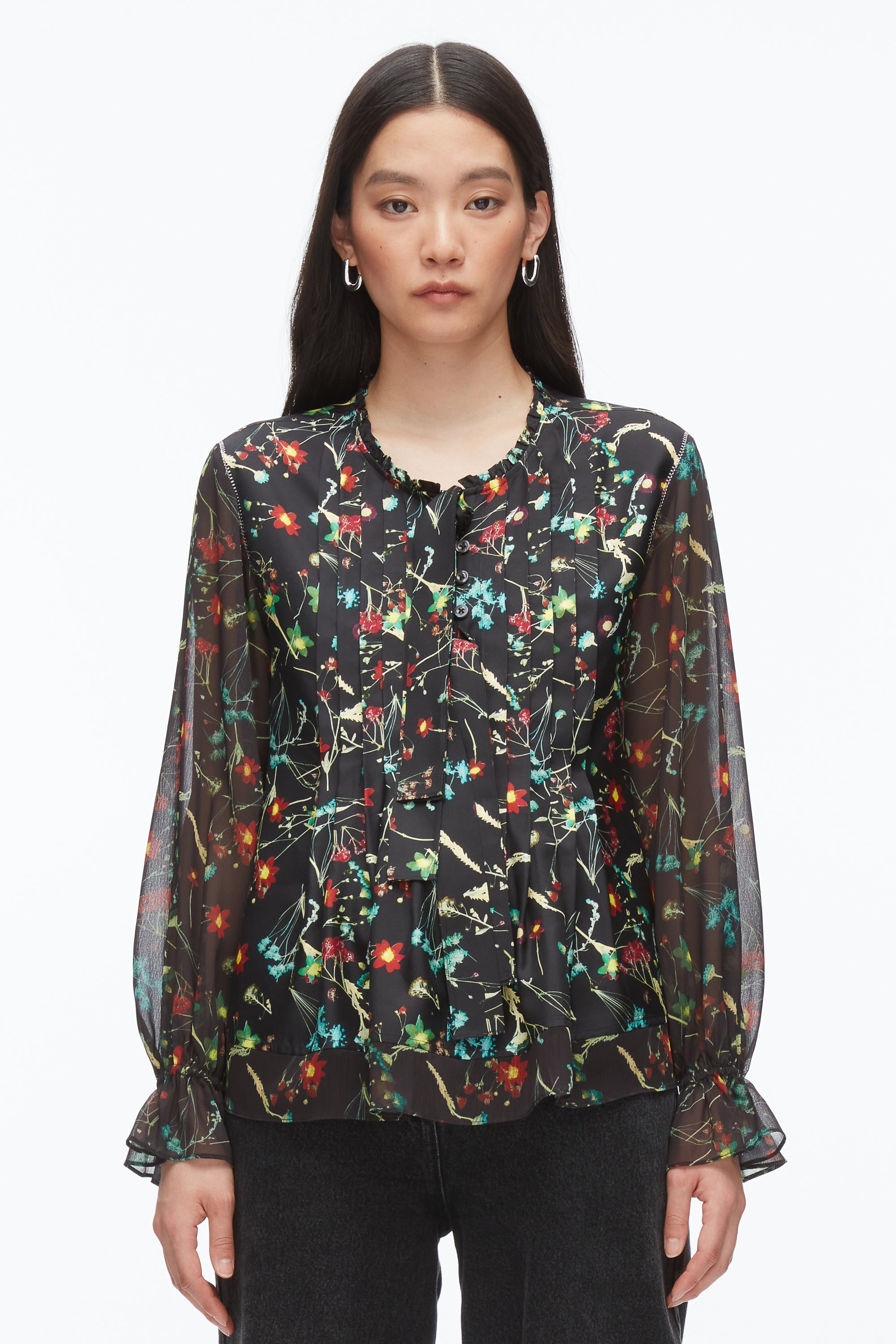 Black Multi Bliss Floral Blouse | 3.1 Phillip Lim