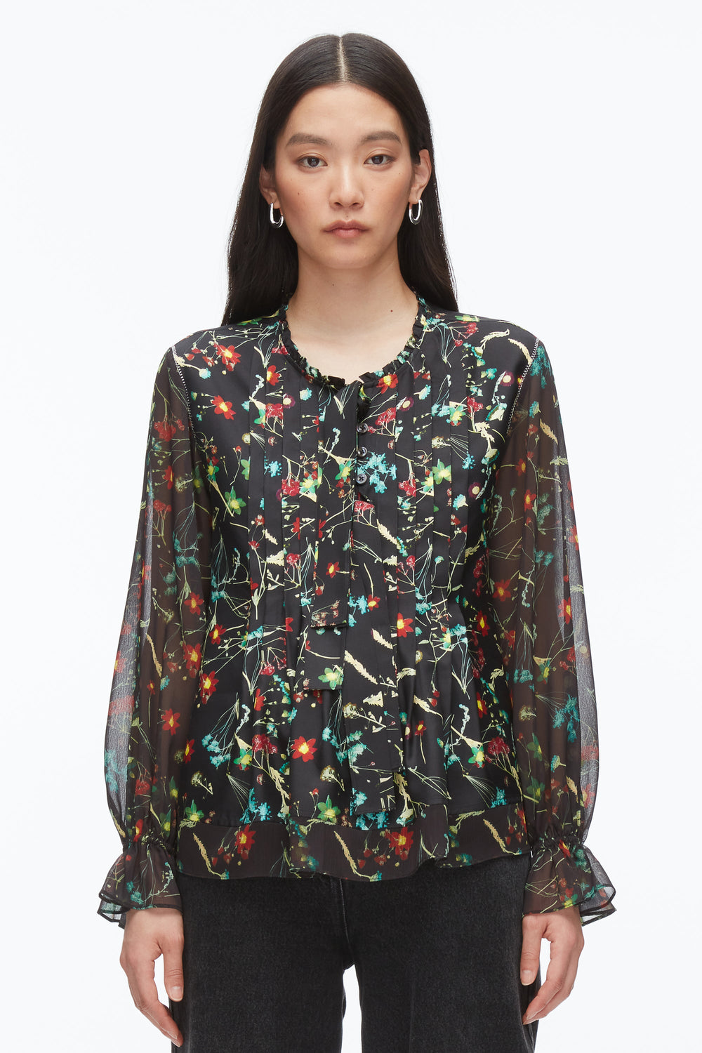Black Multi Bliss Floral Blouse | 3.1 Phillip Lim