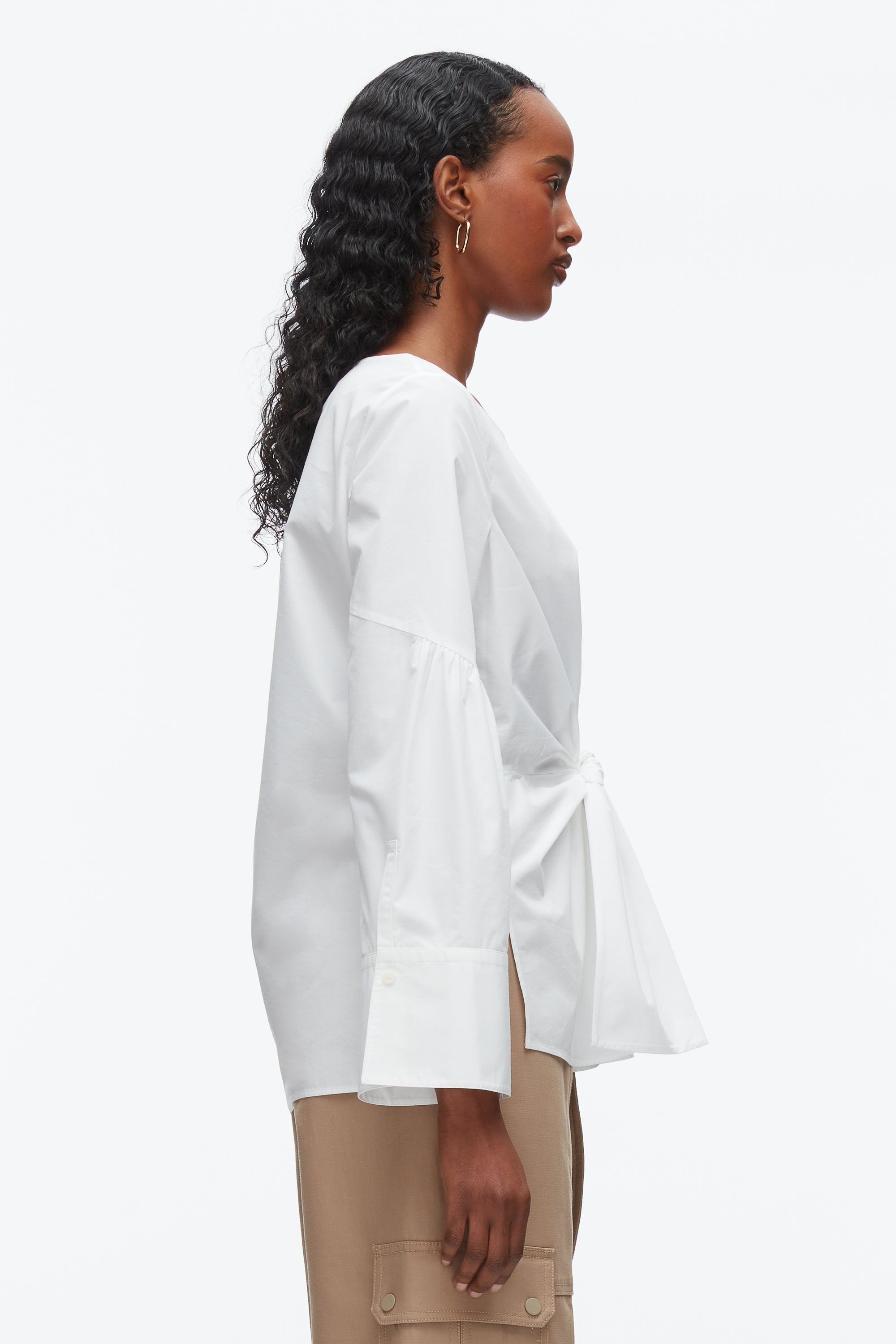 White Tie Front Poplin Shirt | 3.1 Phillip Lim
