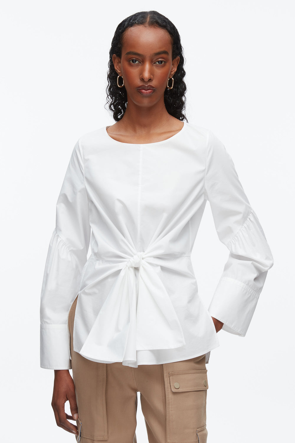 White Tie Front Poplin Shirt | 3.1 Phillip Lim