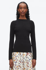 Black Compact Rib Mockneck Top | 3.1 Phillip Lim