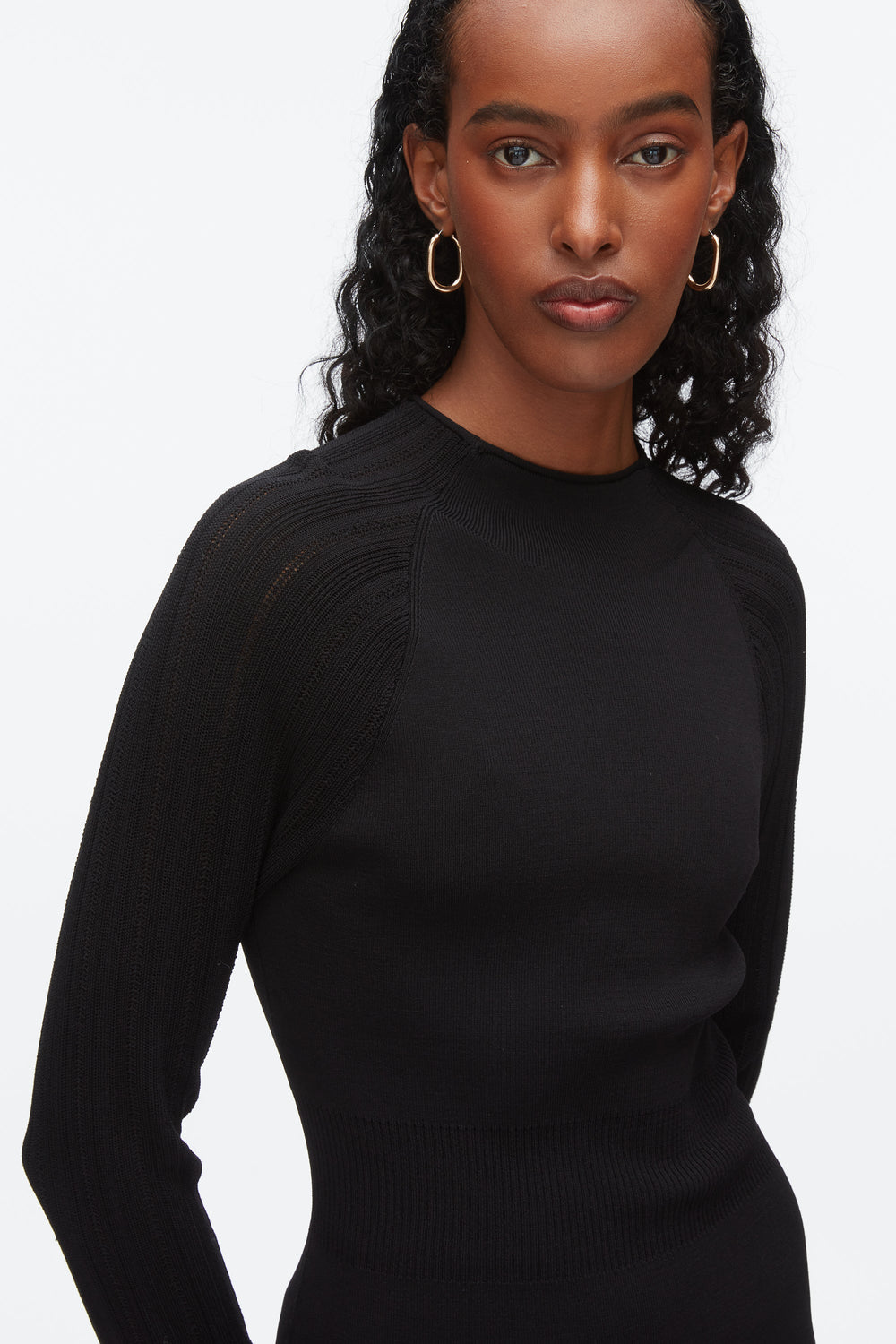 Black Compact Rib Mockneck Top | 3.1 Phillip Lim