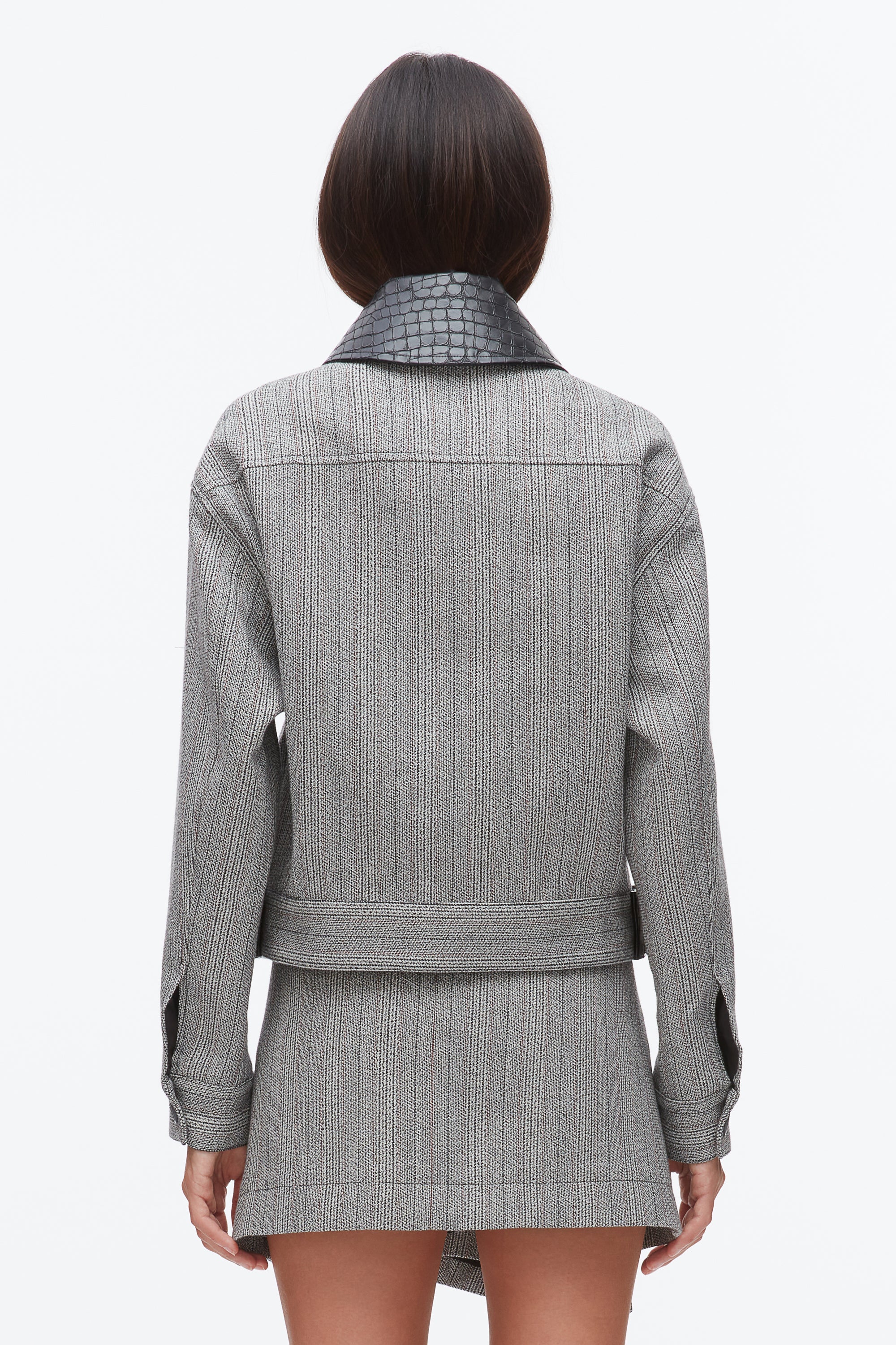 Grey Multi Jaspé Cropped Jacket | 3.1 Phillip Lim
