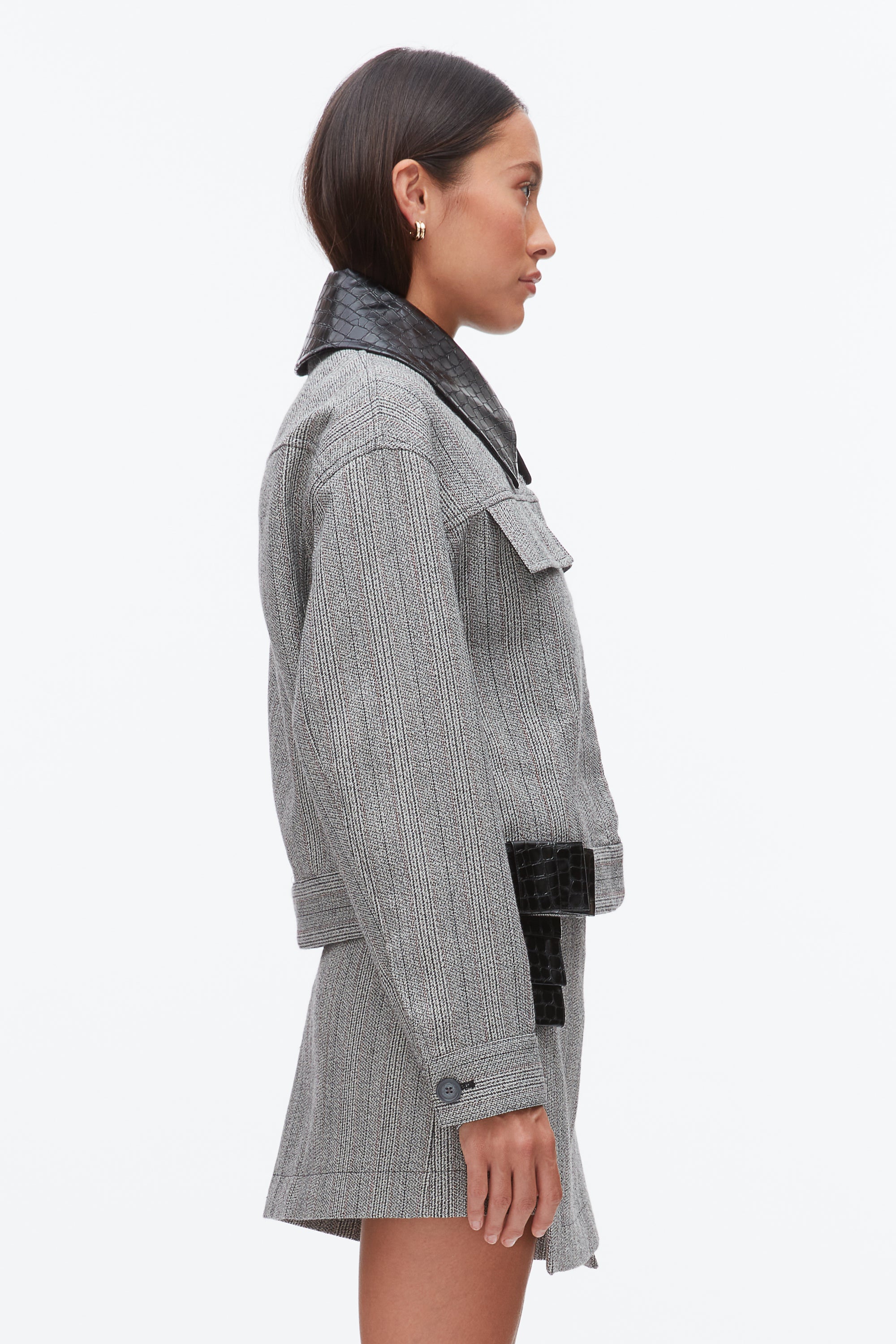 Grey Multi Jaspé Cropped Jacket | 3.1 Phillip Lim