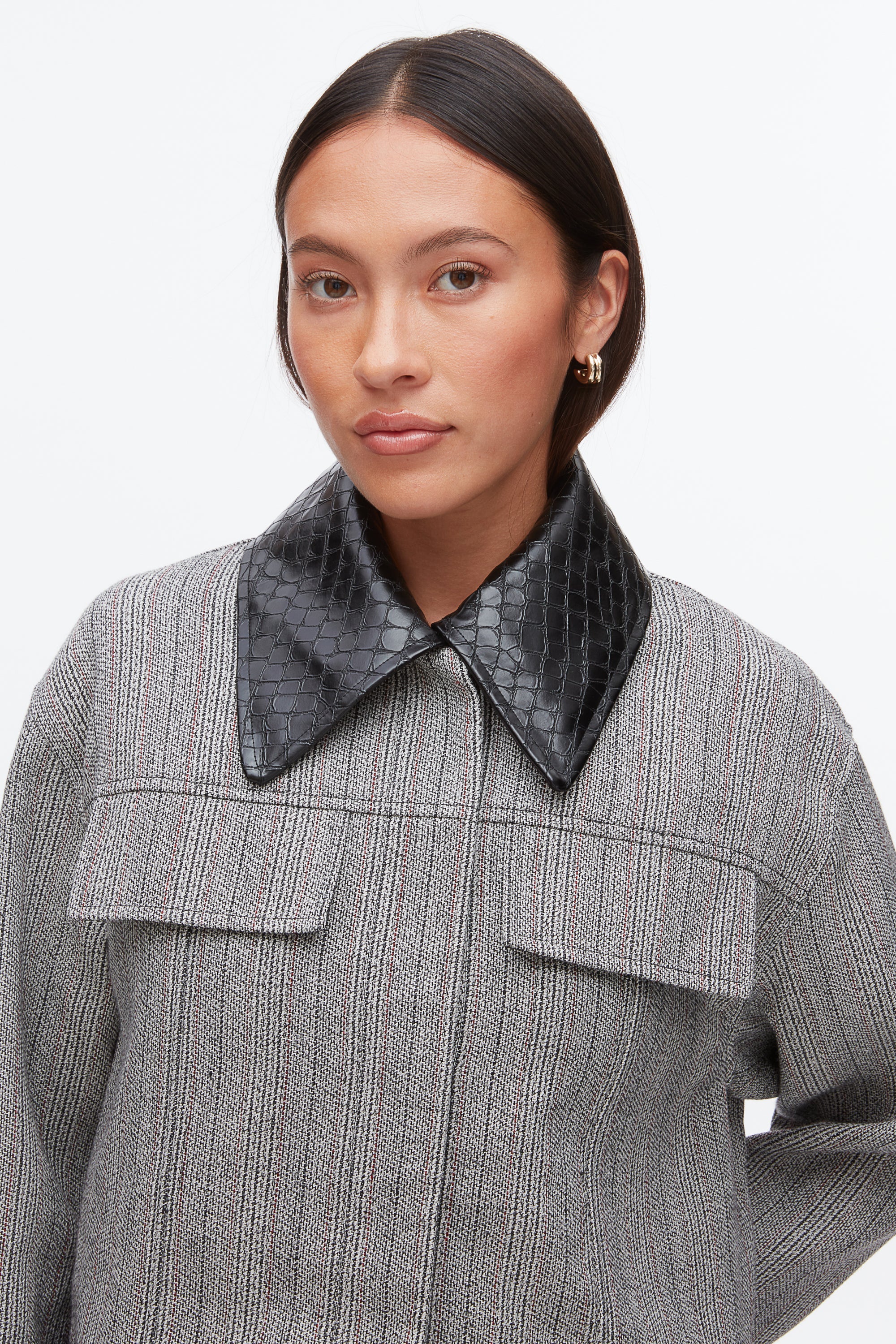 Grey Multi Jaspé Cropped Jacket | 3.1 Phillip Lim
