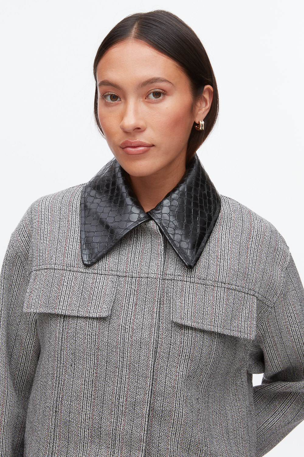 Grey Multi Jaspé Cropped Jacket | 3.1 Phillip Lim