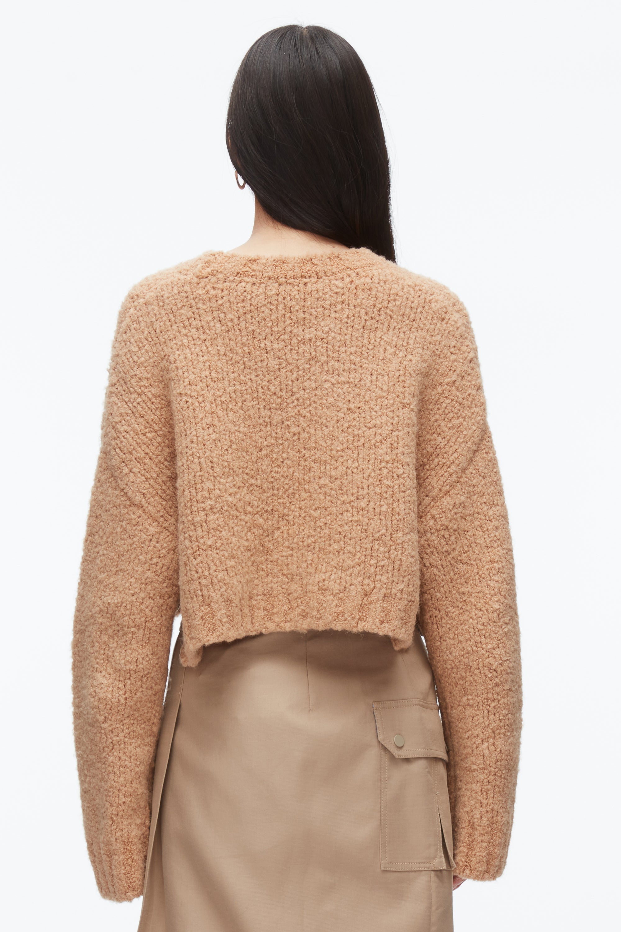 Fawn Boucle Zipper Crewneck | 3.1 Phillip Lim