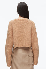 Fawn Boucle Zipper Crewneck | 3.1 Phillip Lim