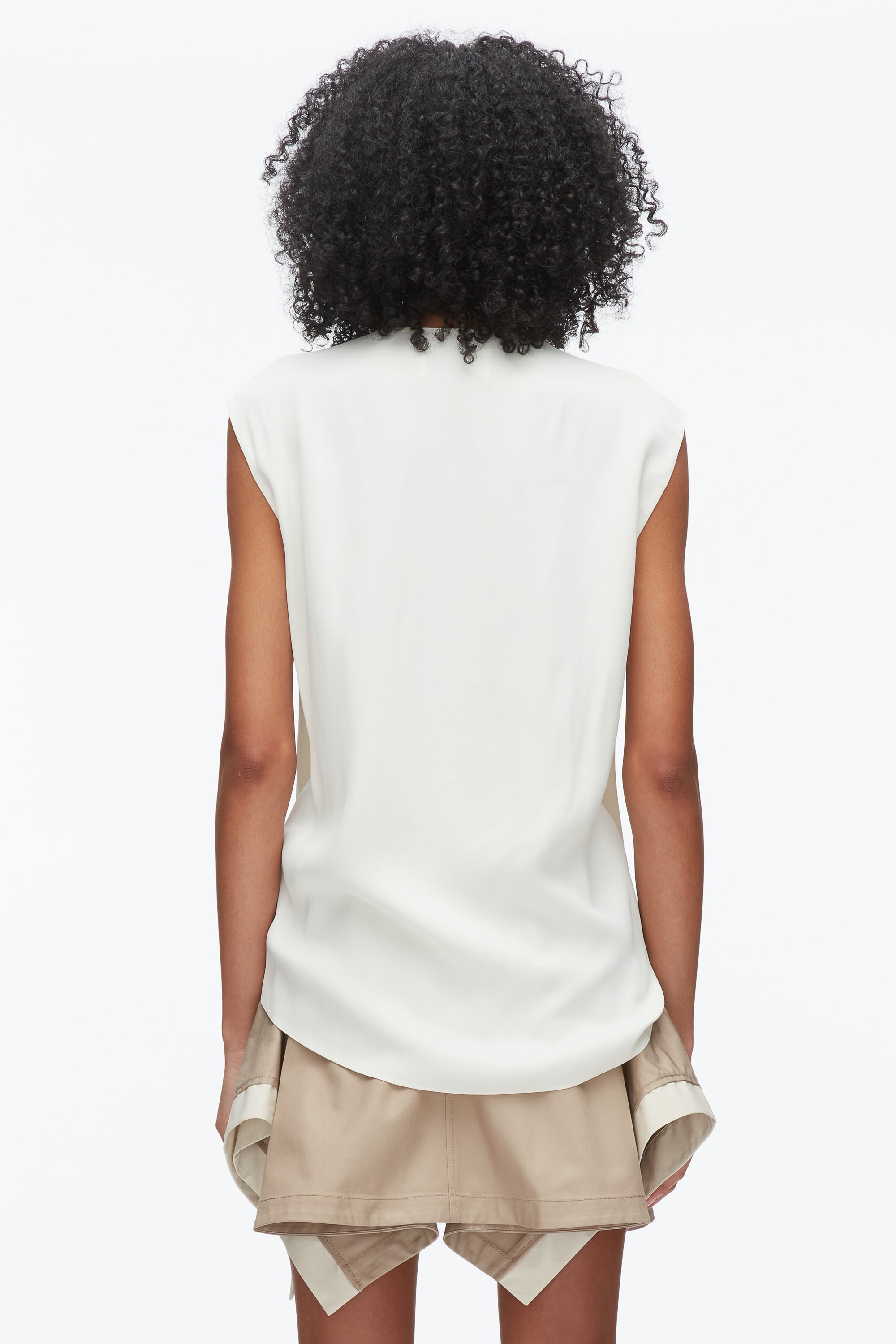 Ivory Soft Drape Sleeveless Blouse | 3.1 Phillip Lim
