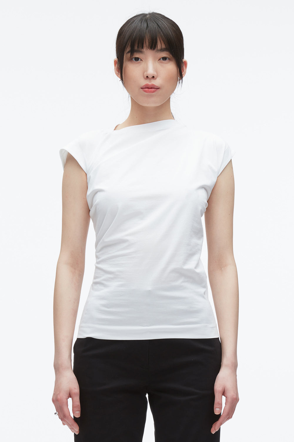 White Draped Asymmetric T-Shirt | 3.1 Phillip Lim