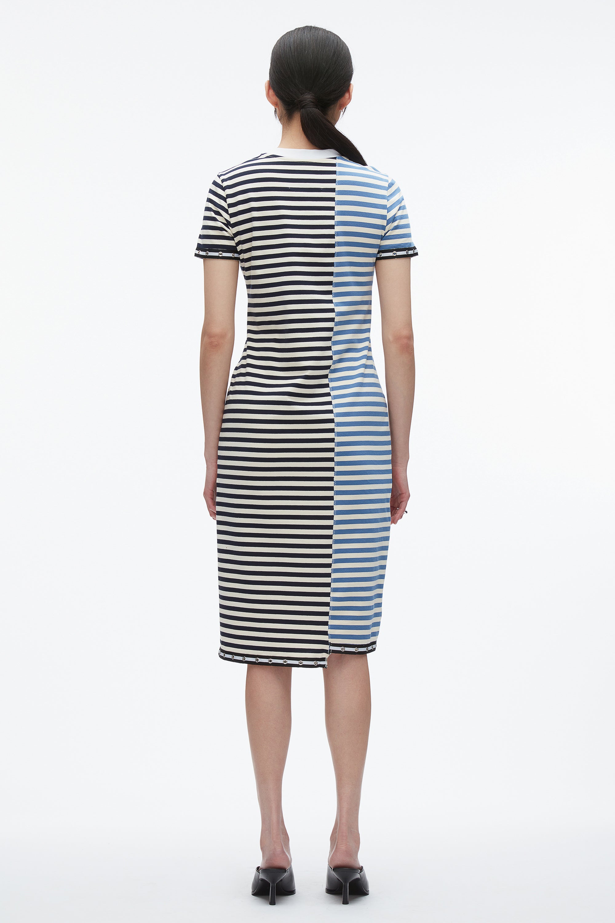 Midnight Multi Patchwork Stripe T-shirt Dress | 3.1 Phillip Lim
