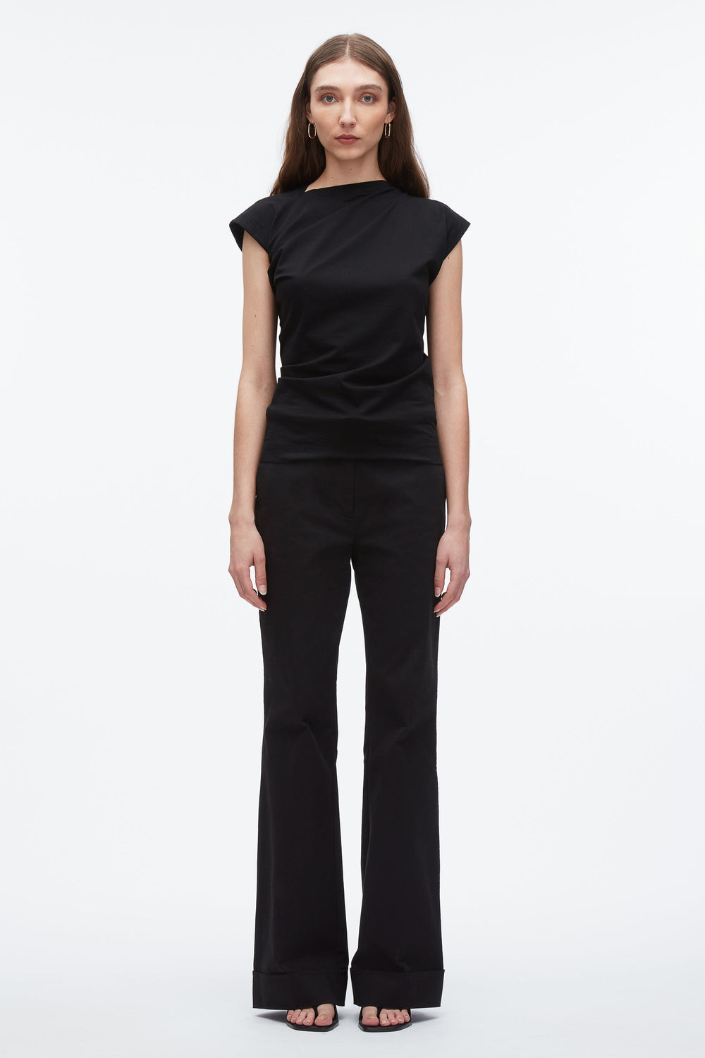 Black Draped Asymmetric T-Shirt | 3.1 Phillip Lim
