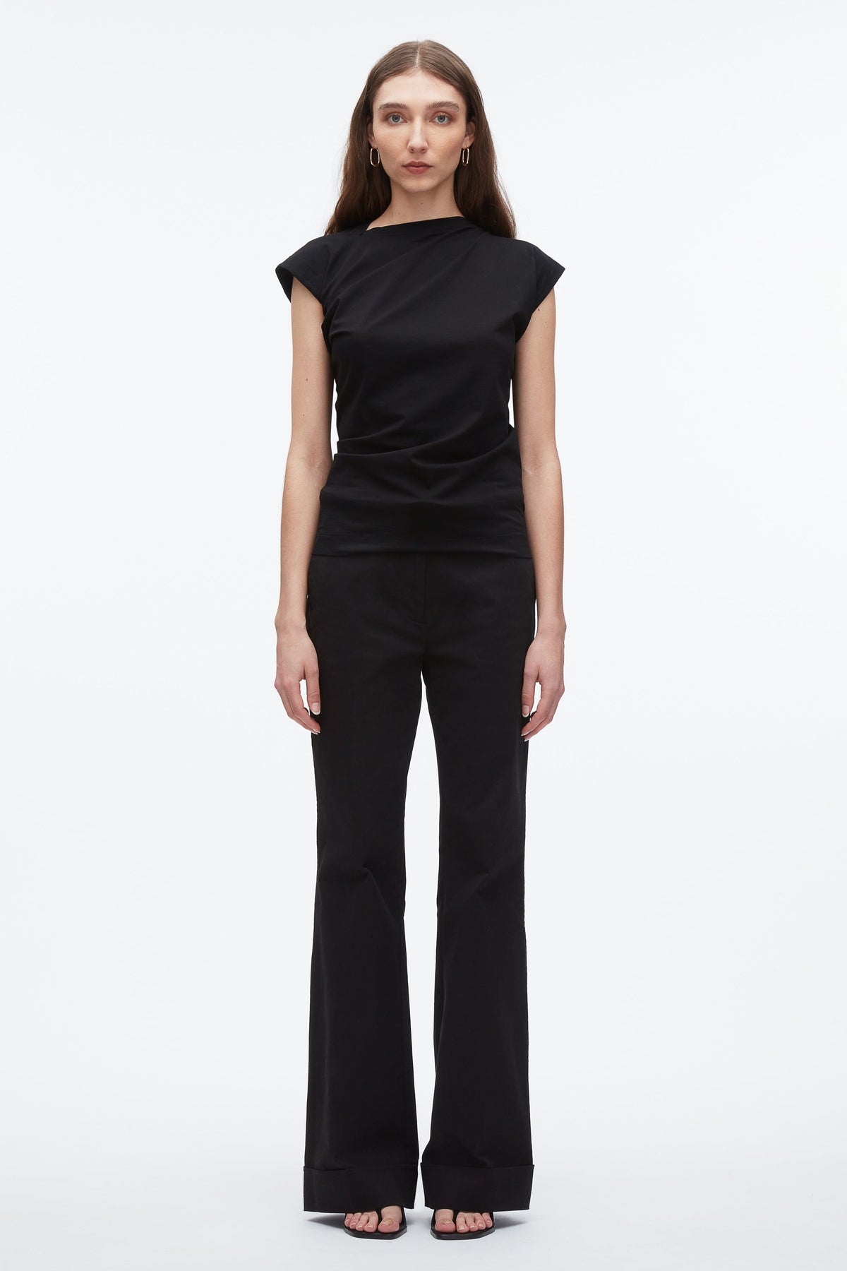 Black Draped Asymmetric T-Shirt | 3.1 Phillip Lim