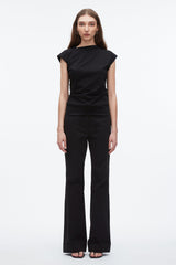 Black Draped Asymmetric T-Shirt | 3.1 Phillip Lim